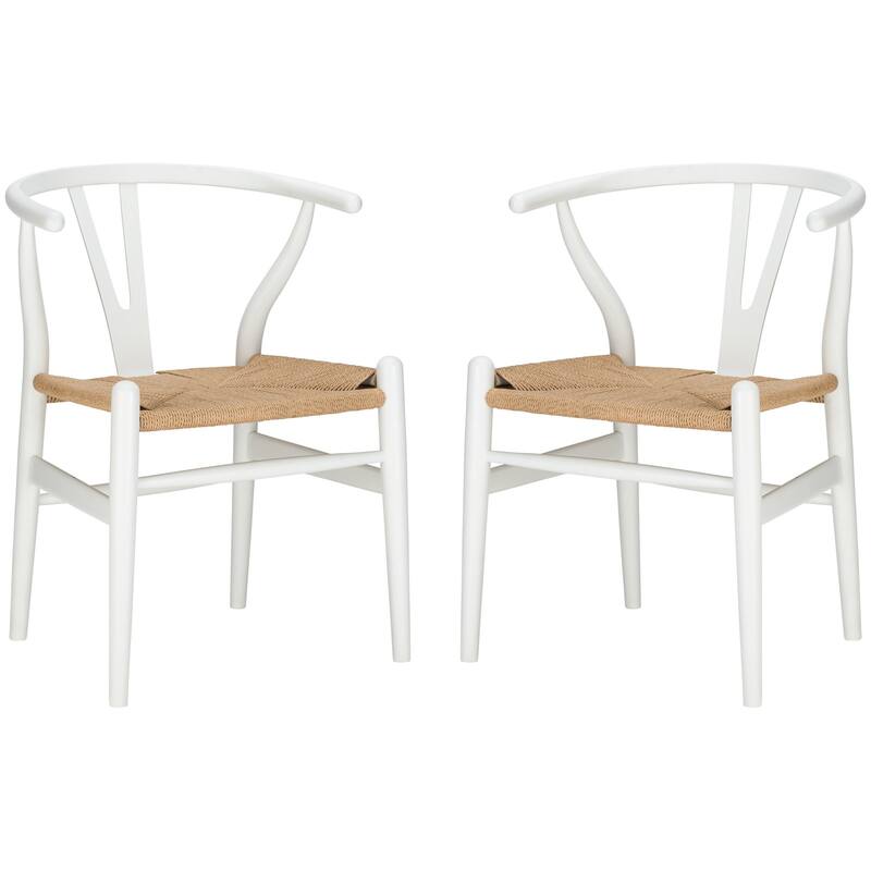 Poly and Bark Weave Chairs (Set of 2) - White