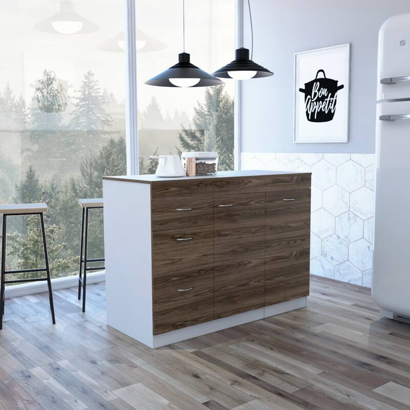 Compact Storage Unit with Drawers Cabinet Shelving Expandable Top