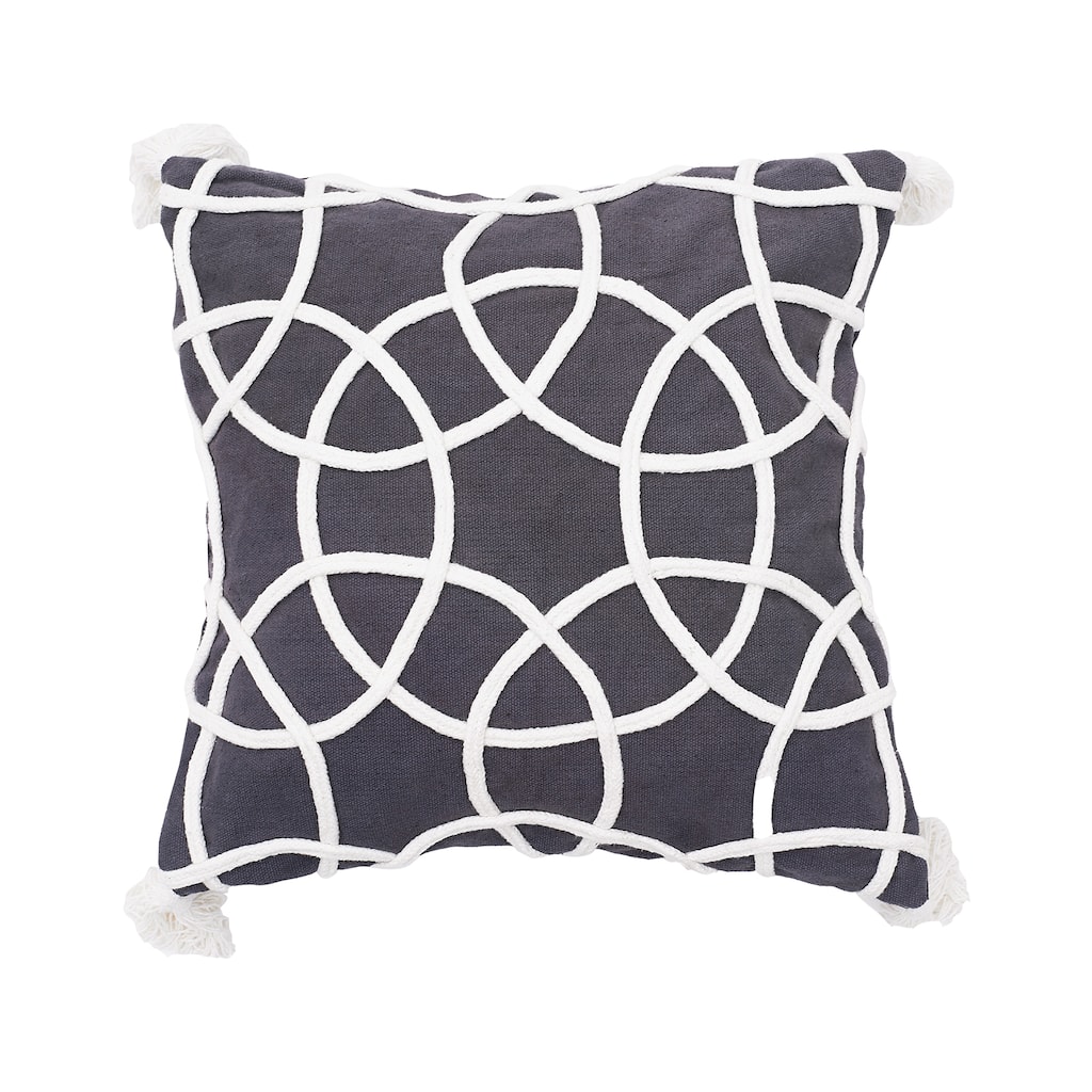 18" x 18" Lily Cement Geometric Throw Pillow