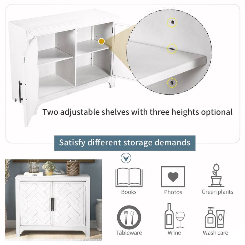 Console Table Sofa Table with 2 Shelves