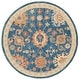 preview thumbnail 12 of 12, SAFAVIEH Handmade Blossom Yvanna French Country Floral Wool Rug 6' Round - Navy/Brown - Round