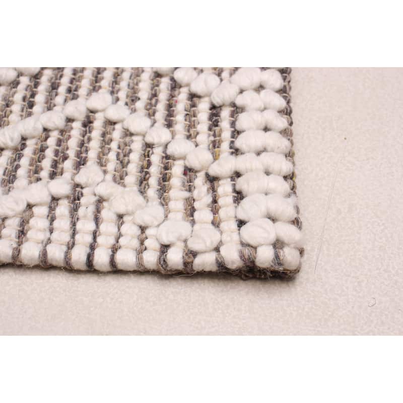 ECARPETGALLERY Braid weave Sienna Taupe Wool Rug - 6'0 x 9'0