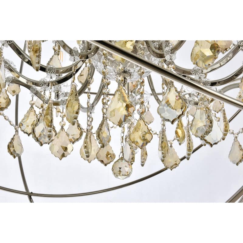 Royce Edge 18-Light Polished Nickel Chandelier