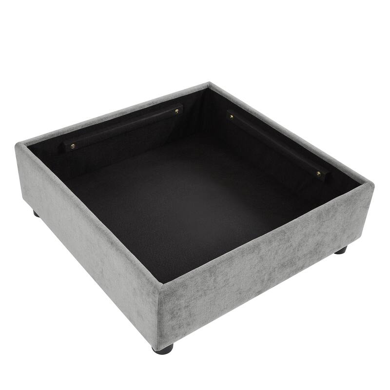 Modular Sectional Sofa, Convertible U Shaped Sofa Couch Set with Storage Ottoman and Double-Layer Cushion