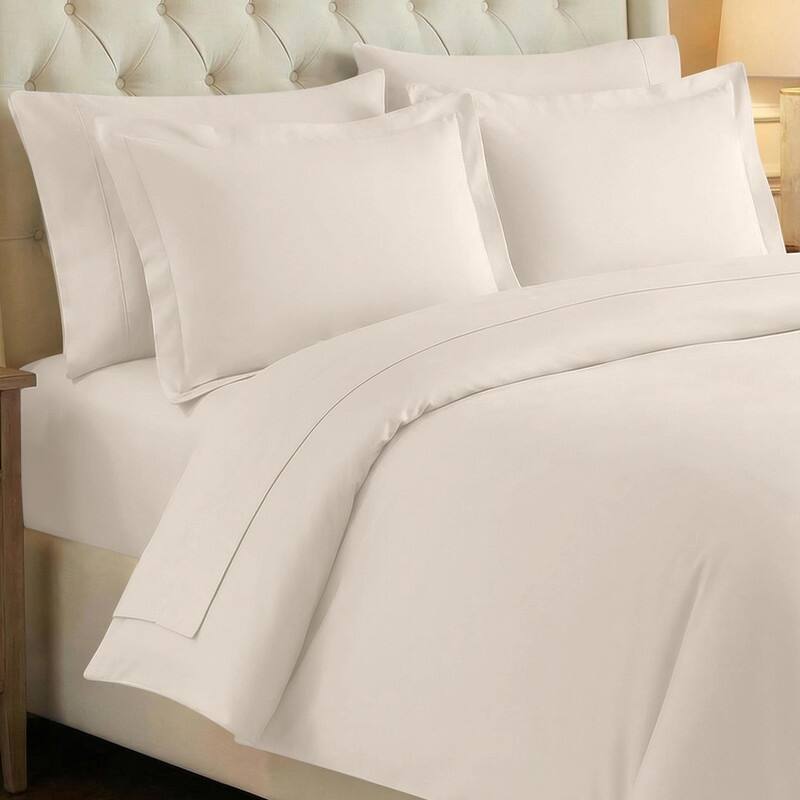Superior 700 Thread Count Solid 3 Piece 100-percent Egyptian Cotton Duvet Cover Set