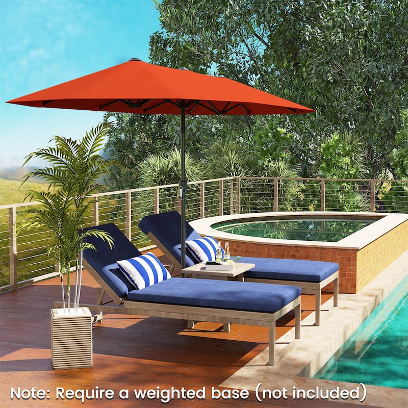 Costway 13 FT Large Patio Umbrella Outdoor Double-Sided Table Market - See Details