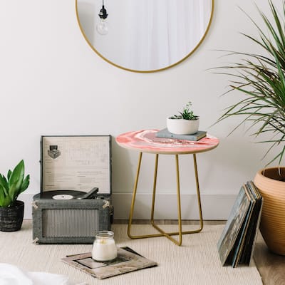 Emanuela Carratoni Coral Agate Round Side Table