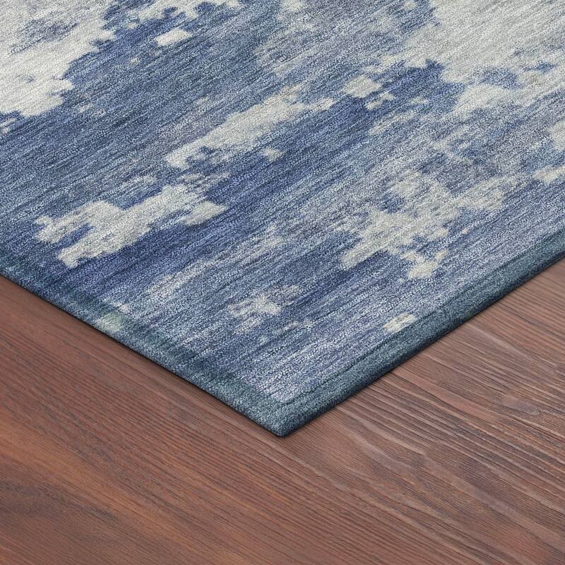 Machine Washable Indoor/ Outdoor Crouppen Modern Chantille Rug
