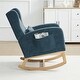 preview thumbnail 12 of 28, Reclining Glider Rocking Chair with Extendable Footrest, High Backrest & Side Storage Pocket