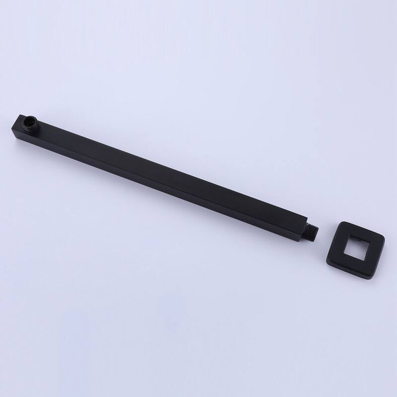 Matte Black 1-Spray Built-In Shower System - Shower Head(stainless steel) Size: 10*10 inch