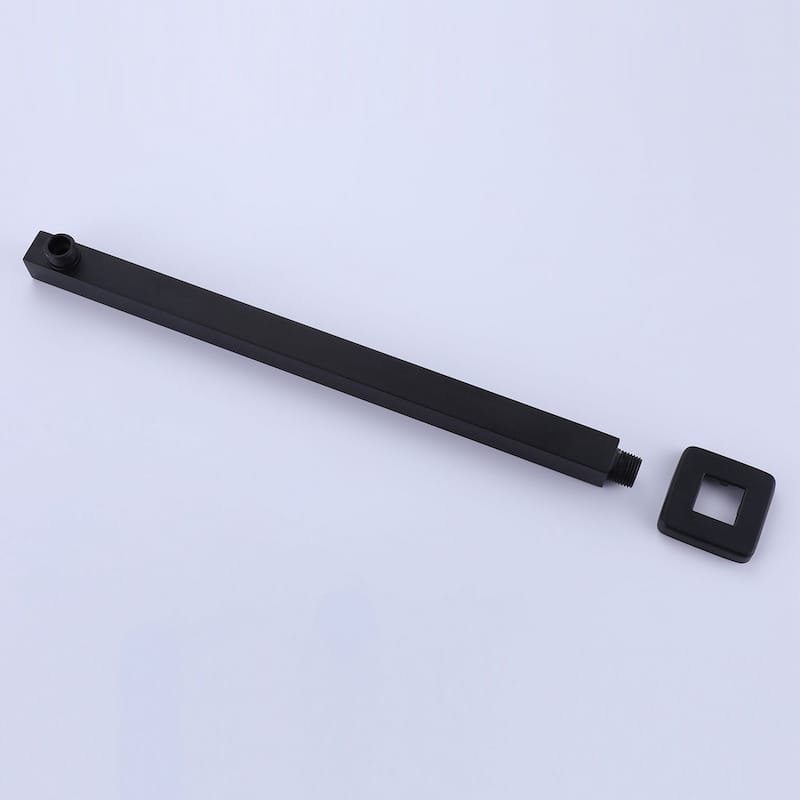Matte Black 1-Spray Built-In Shower System - Shower Head（stainless steel） Size: 10*10 inch