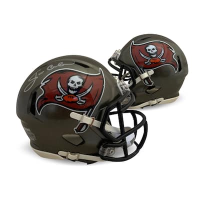 Jon Gruden Autographed Tampa Bay Buccaneers Signed Football Mini Helmet JSA COA - 8'6" x 11'6"
