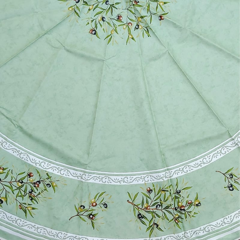 Wipeable Spill Resistant Provencal Cotton Cannes Collection Tablecloth