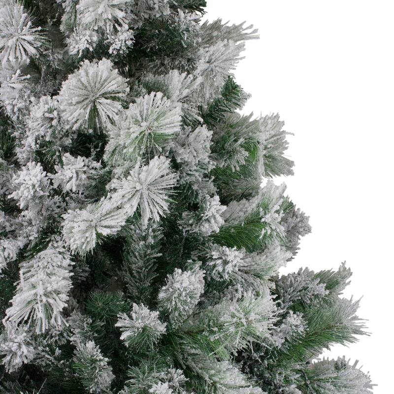 7.5' Flocked Somerset Spruce Artificial Christmas Tree - Unlit - 7.5 Foot
