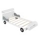 preview thumbnail 21 of 34, Car-Shaped Platform Bed Pine Wood Platform Bed with Headboard and Footboard Storage Shelves for Girls, Boys Bedroom