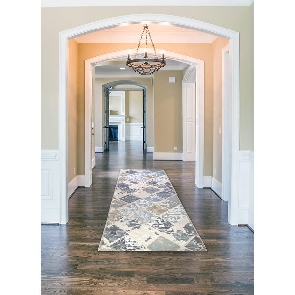 Newruz Collection Lotus Non-Slip Runner Rug. Opens flyout.