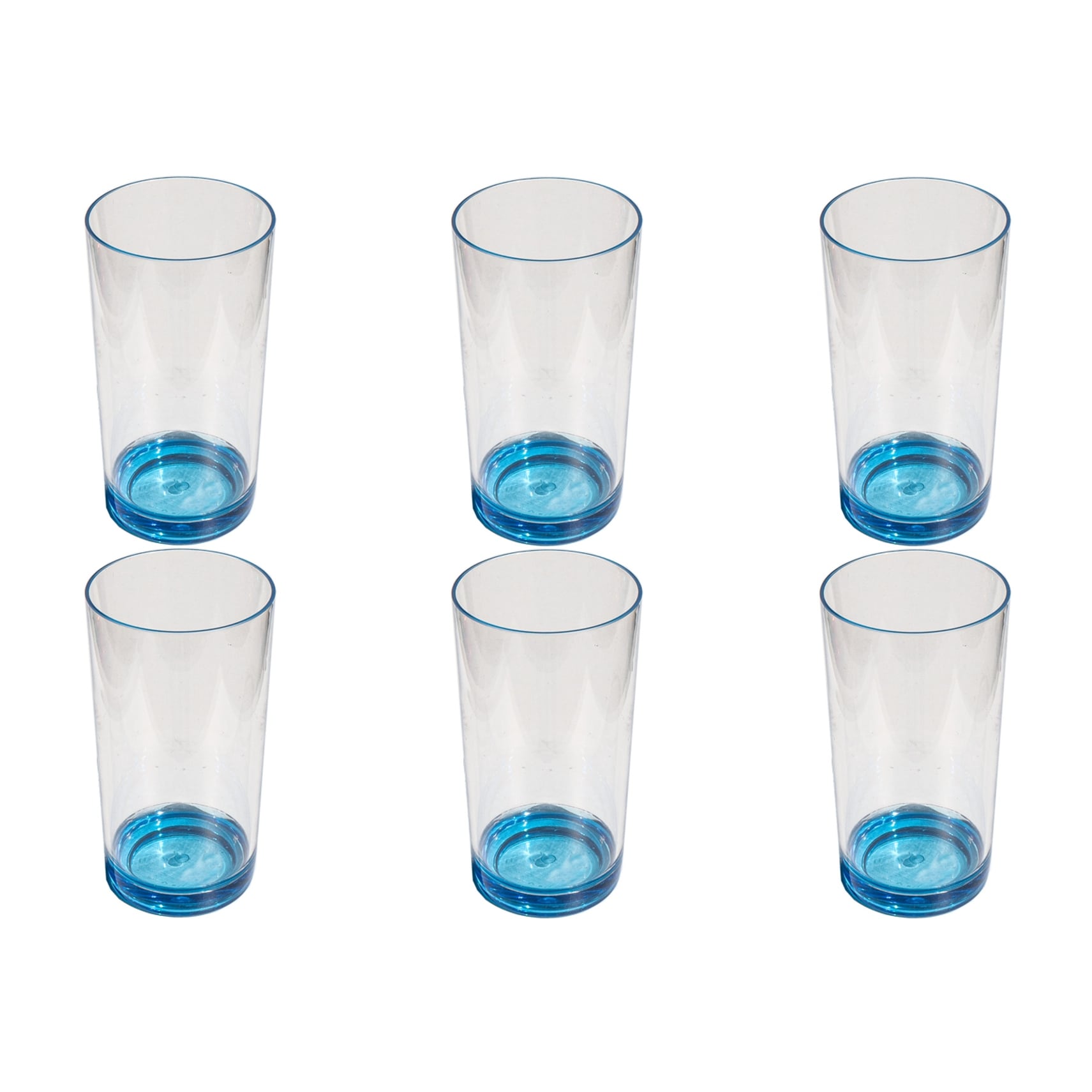 Abode Homewares Color Base Acrylic Drinking Glass - 24 oz - Set of 6