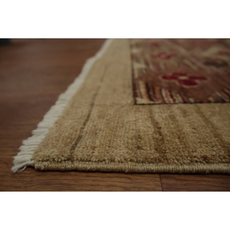 Hand Knotted Oriental 100% Wool Carpet Modern All-Over Multi-Colored Contemporary Area Rug - 9' 9'' X 6' 10''