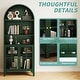 preview thumbnail 5 of 12, 73.6-Inch Arched Metal Storage Display Cabinet with Adjustable Shelves