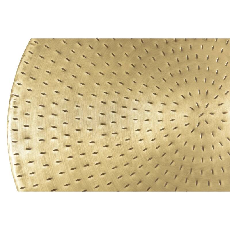 Timbergirl Gold Iron End Table with Storage - 18"