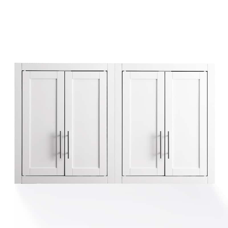 Crosley Savannah 2Pc Wall Storage Cabinet White