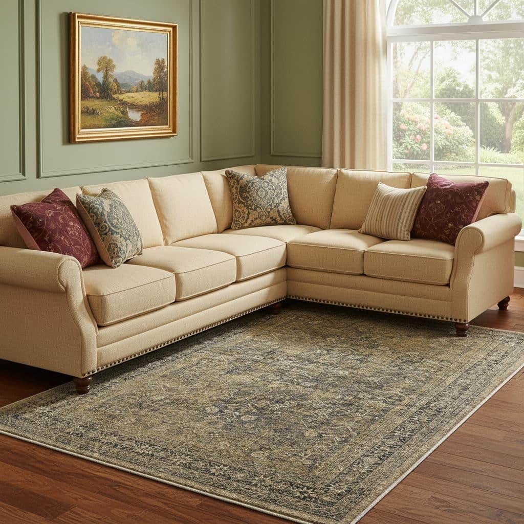 HomeRoots Medallion Traditional Rectangle Area Rug