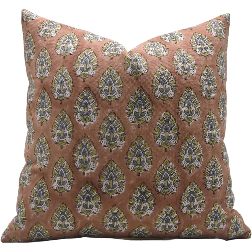 Fabdivine Handmade 100% Cotton Block Print Fabric Pillow Cover Home Décor