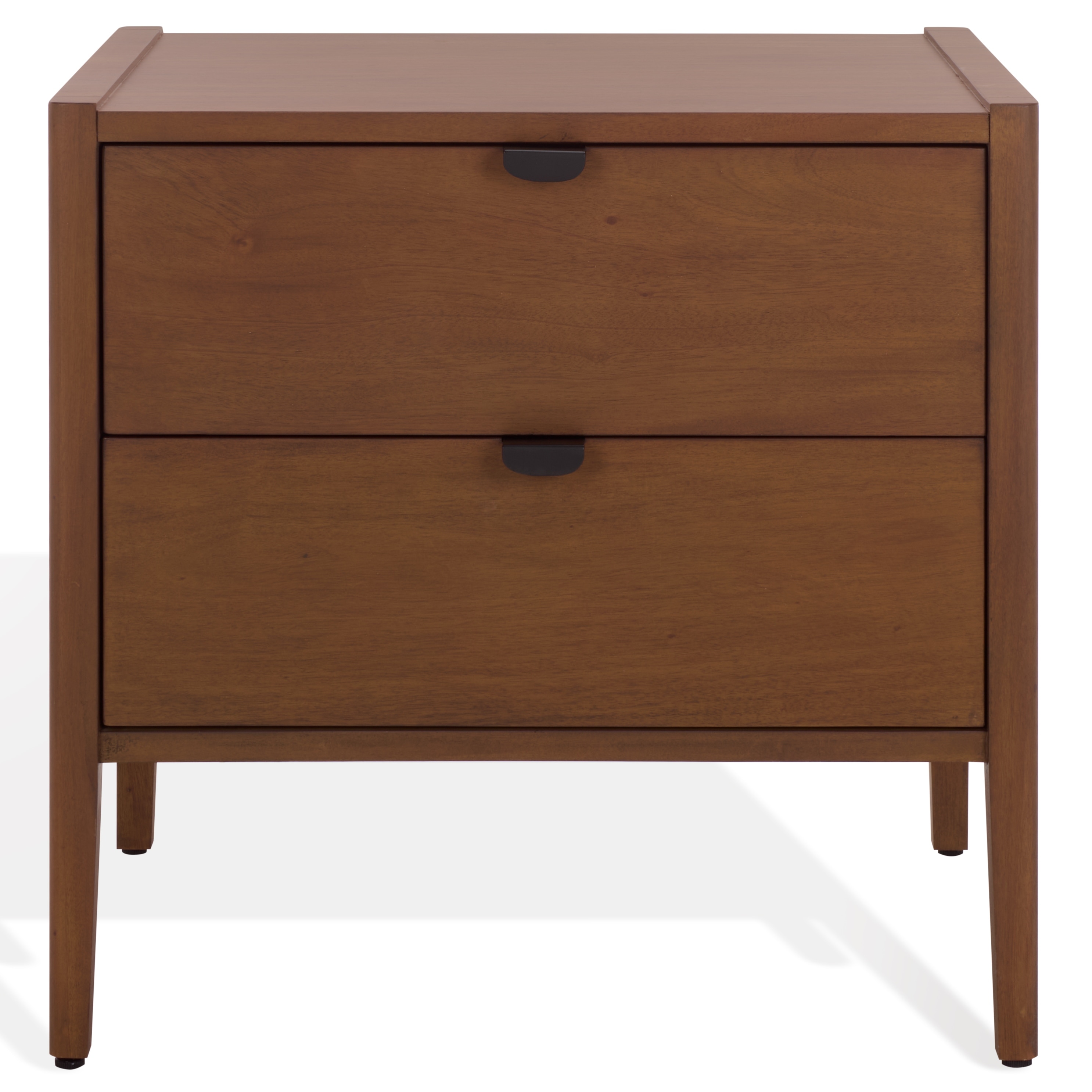 SAFAVIEH Couture Mayalyn Wood 2-Drawer Nightstand Table, Bedside Storage