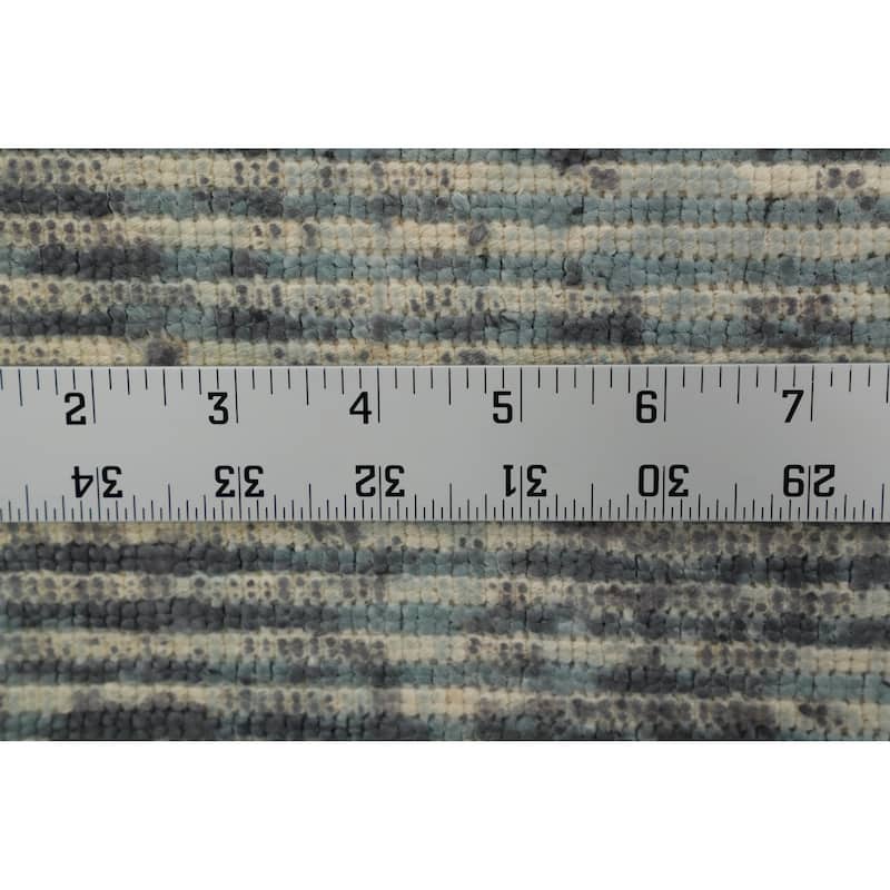 Hand Knotted Oriental Viscose Silk Carpet Modern Abstract Greys & Charcoal Abstract Area Rug - 7' 8'' X 5' 5''