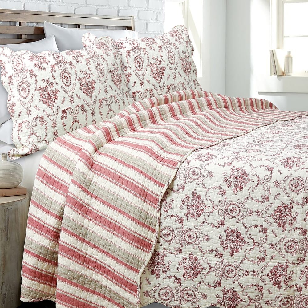Gracewood Hollow Mekuli French Medallion 3-piece Quilt Bedding Set