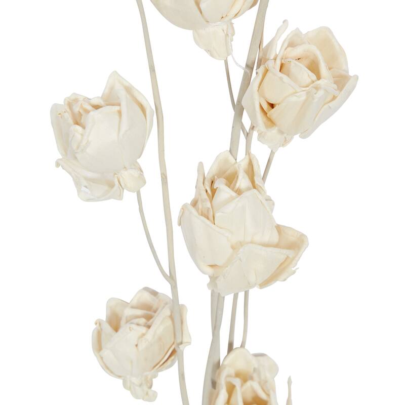 White Wood Coastal Natural Foliage (Set of 2) - 5 x 3 x 38