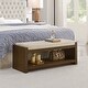 preview thumbnail 17 of 20, 47" Accent Bench with Lower Shelf Shoe Rack, Padded Seating Bench, Bed End Bench with Storage, Removable Cushion