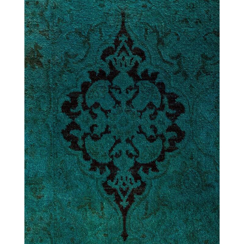 Contemporary Overdyed Wool Hand Knotted Runner - 2' 6" x 13' 10"