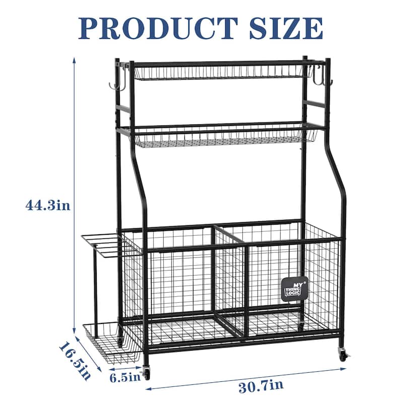 Garage Storage Sports Gear Organizer with Wheels