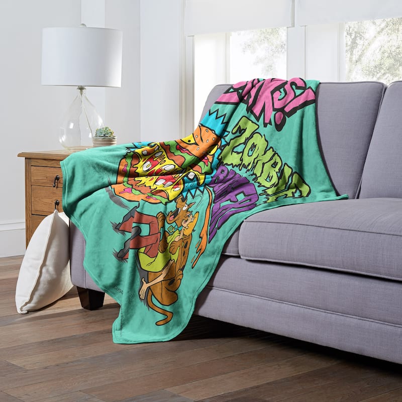 Warner Brothers Scooby Doo Zombie Burger Silk Touch Throw Blanket