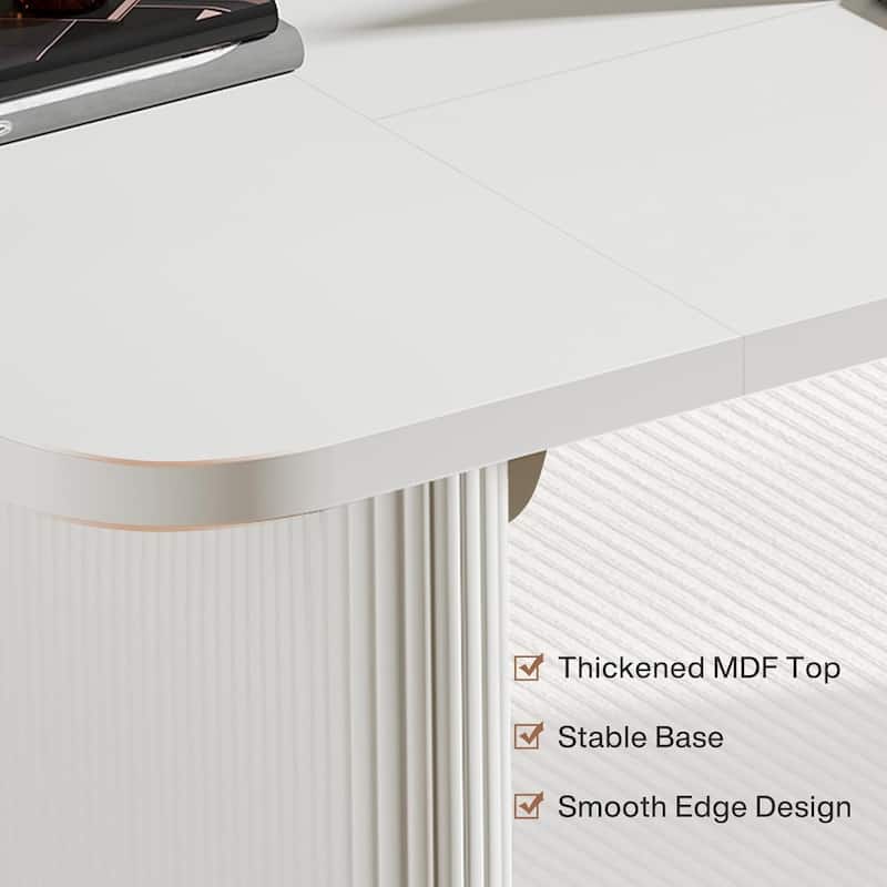 62-Inch Wood Rectangular Executive Desk Large Modern Conference Table for Home Office Boardroom