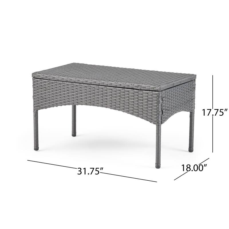 Cancun Outdoor 8 Seater Wicker Chat Set with Cushions by Christopher Knight Home