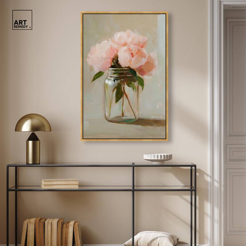Jar of Petals Canvas by Art Remedy