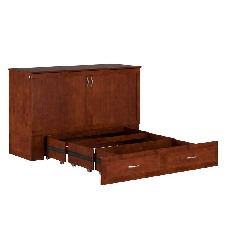 Hamilton Murphy Bed Chest with Storage Drawer and Built-In Charger