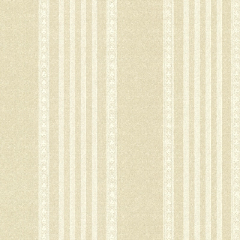 Brewster Adria Champagne Jacquard Stripe Wallpaper - 20.5in x 396in x 0.025in