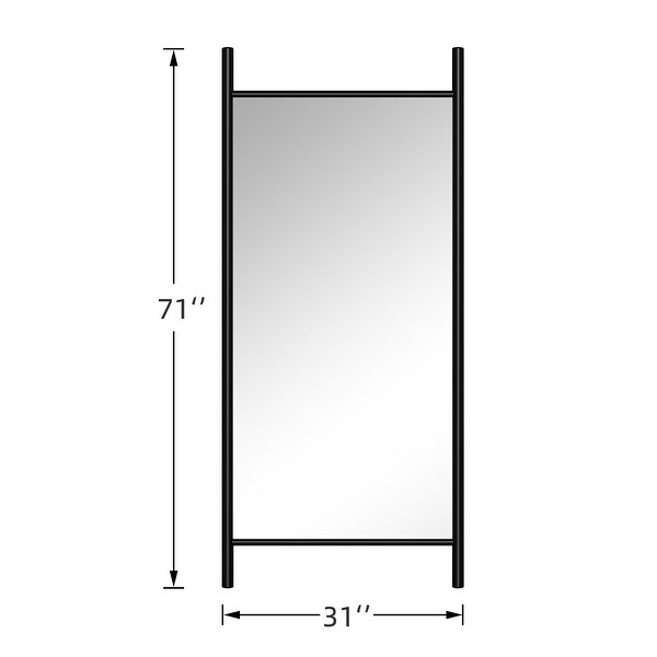Wooden Frame Ladder-Style Wall Mirror full length mirror