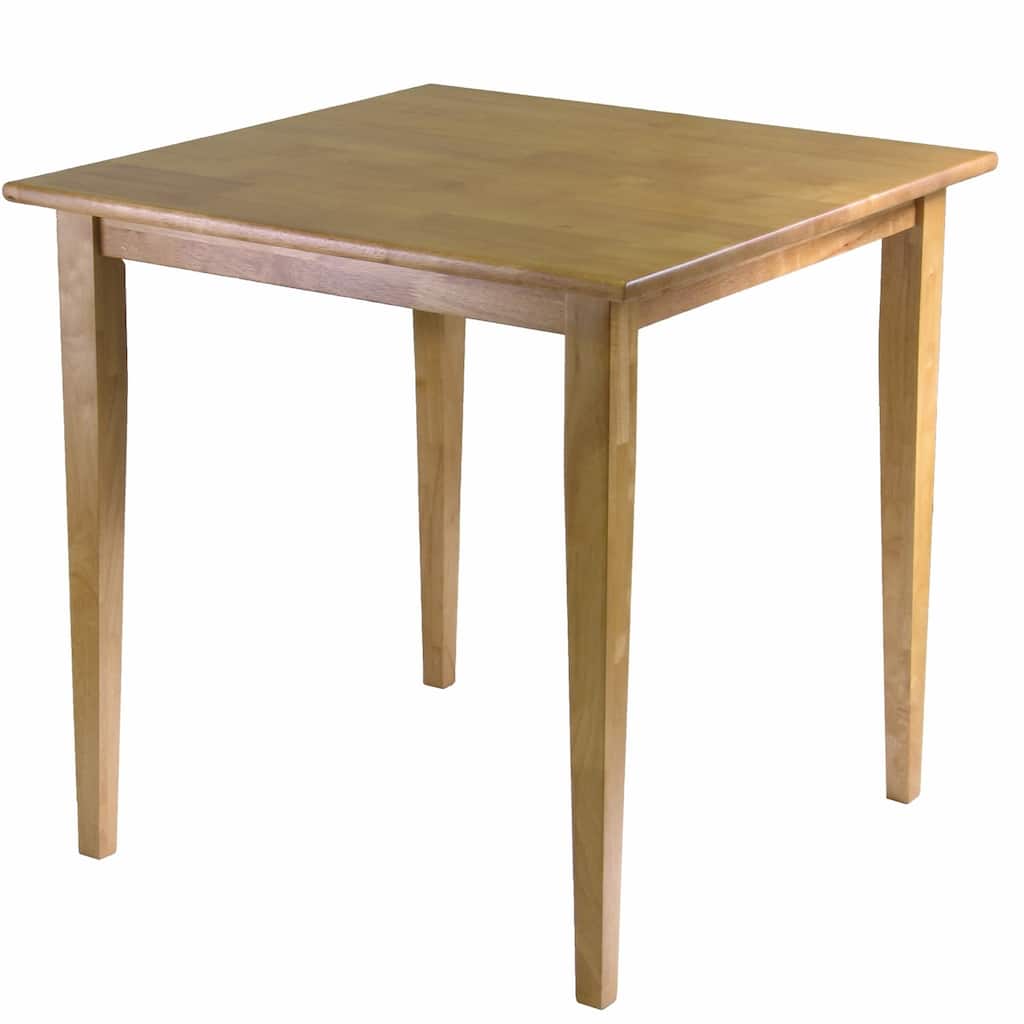 Solid Wood Shaker Style Square Dining Table in Light Oak Finish - 29.53"W x 29.53"D x 29.13"H