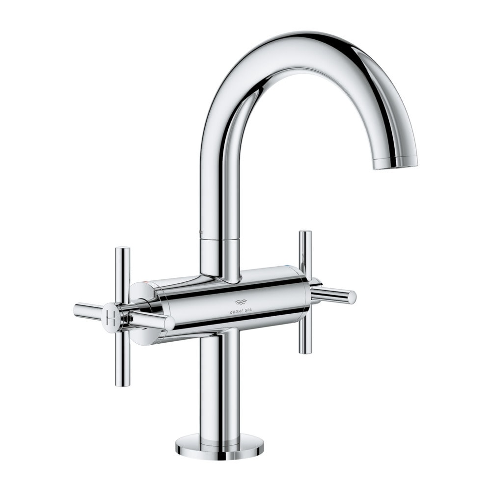 Grohe 21 148 Atrio New 1.2 GPM Single Hole Bathroom Faucet with Pop-Up - Starlight Chrome