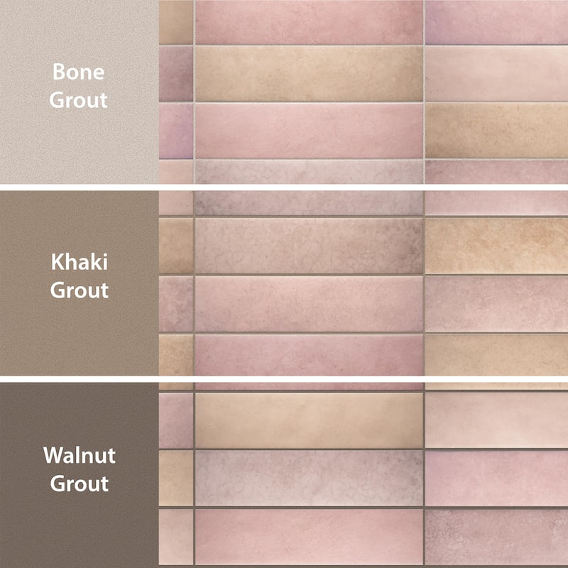 Merola Tile Heritage Rose 2-3/8" x 9-5/8" Porcelain Floor and Wall Tile