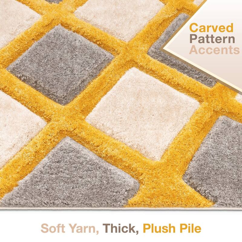 Well Woven San Francisco Posh Geometric Shag Area Rug