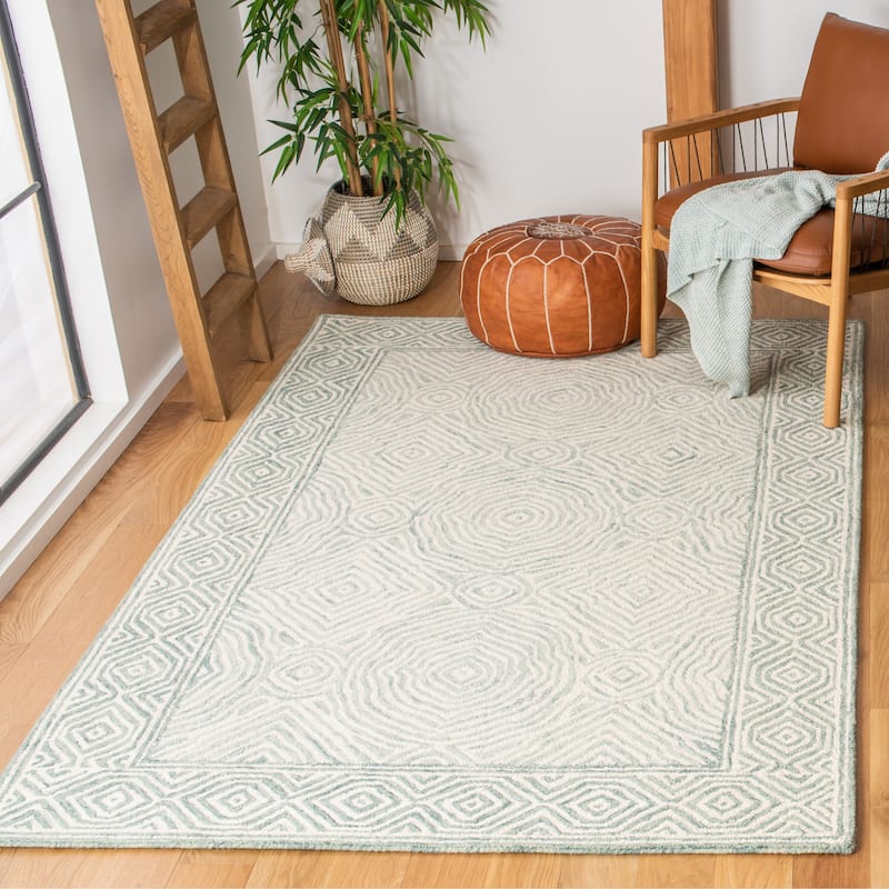 SAFAVIEH Handmade Roslyn Jayda Wool Rug - 5' x 8' - Green/Blue
