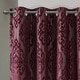 preview thumbnail 37 of 70, SunSmart Mirage Knitted Jacquard Total Blackout Grommet Window Curtain Panel
