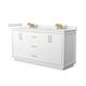 Option White / White Quartz Top / Satin Bronze Hardware