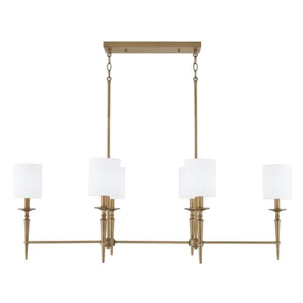 slide 2 of 9, Abbie 48" 6-light Island Fixture/ Chandelier Aged Brass