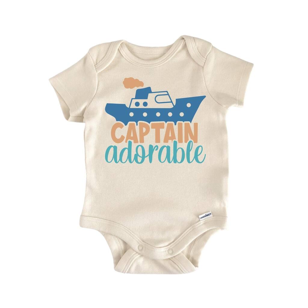 Captain Adorable Nautical - Baby Boy Girl Clothes Infant Bodysuit Funny Cute Newborn